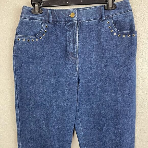 Casual Corner Cropped Stretch Fit Denim Jeans Size 8 - Picture 2 of 7
